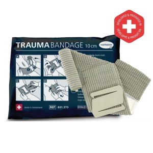 Bandages and dressings for gunshot and cut wounds TRAUMA BANDAGE®