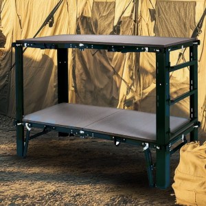 Wojskowe łóżko polowe piętrowalne - podwójne