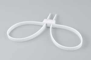 Kajdanki jednorazowe podwójne białe